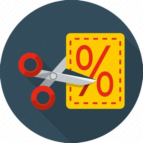 Business Coupon Cut Discount Marketing Price Shop Icon