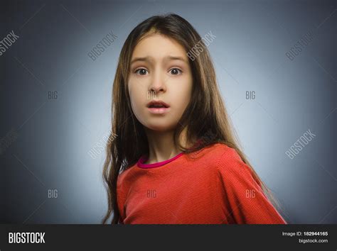 Closeup Scared Shocked Little Girl Image And Photo Bigstock
