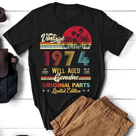 Vintage 1974 Original Parts T Shirt 47th Birthday Ts Etsy