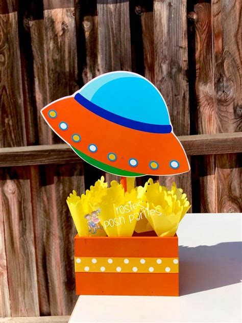 Outer Space Blast Off Centerpiece Decoration Spaceship Outer Etsy