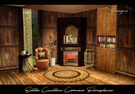 Unedited previews under the cut. Sims 4 Designs: Elite Custom Corner Fireplace • Sims 4 Downloads
