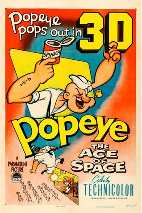 Popeye The Ace Of Space 1953 Poster Popeye Popeye The Sailor Man