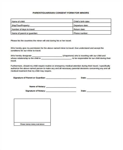 Free 8 Travel Consent Forms In Pdf Ms Word