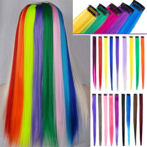 Nk Beauty 36 Packs Colored Braid Hair Extensions Clip In
