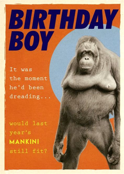Funny Card Birthday Boy Mankini Still Fit Comedy Card Company