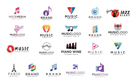 Big Set Of Logos Sound And Music Collection Of Guitar And Note 3277091