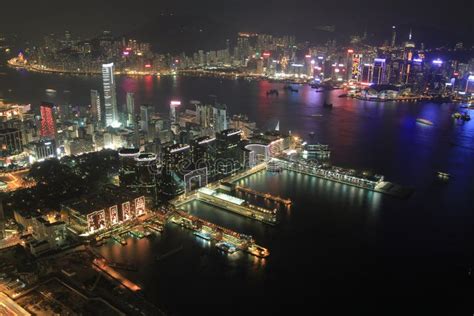 Victoria Harbour With The Background Of The Tsim Sha Tsui At Night 10