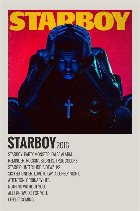 Alternative Minimalist Music Album Polaroid Poster Starboy Music