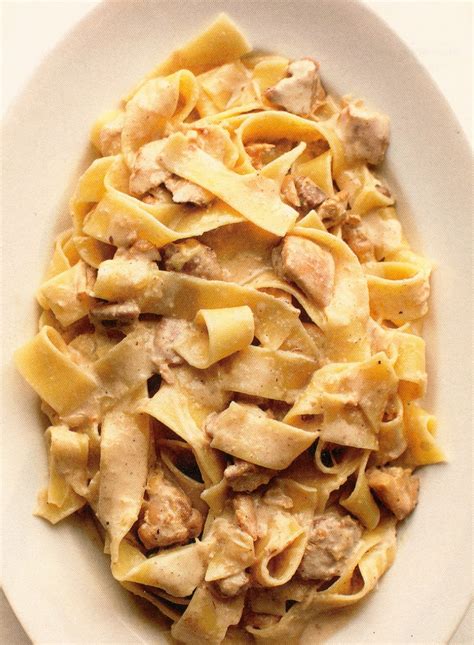 Sugar And Spice And Everything Nice Pappardelle With Creamy Chicken Sauce