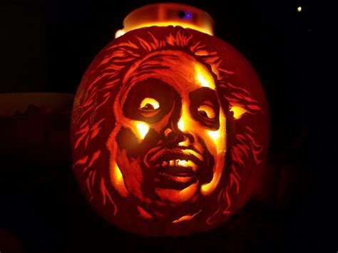 My Beetlejuice Pumpkin Carving For The 30th Anniversary Of The Film R