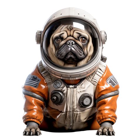 Ai Generated Funny Pug Dog In Astronaut Suit Png 36153993 Png