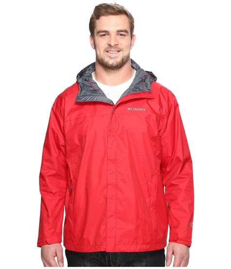 Columbia Synthetic Rain Jacket In Red For Men Save 7 Lyst