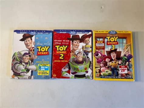 Disney Pixars Toy Story 1 2 3 Trilogy Blu Ray Dvd Collection Total