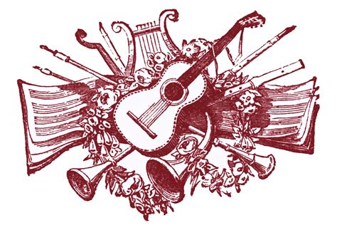 Renaissance music is obviously music written in the renaissance. Vintage Clip Art - Antique Musical Printers Ornaments - The Graphics Fairy