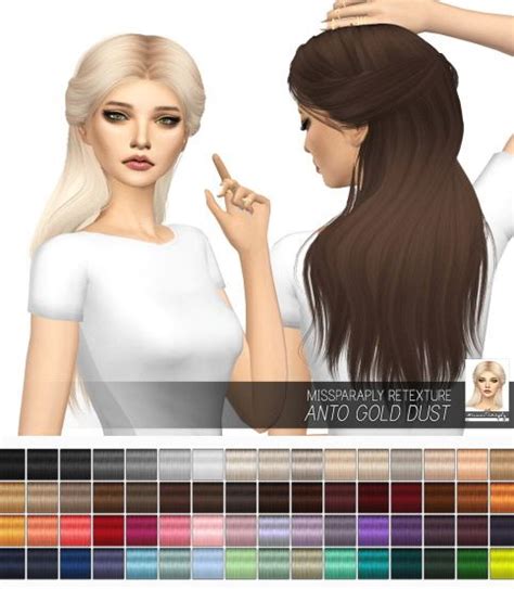 Miss Paraply Anto Gold Dust Solids • Sims 4 Downloads Sims Hair