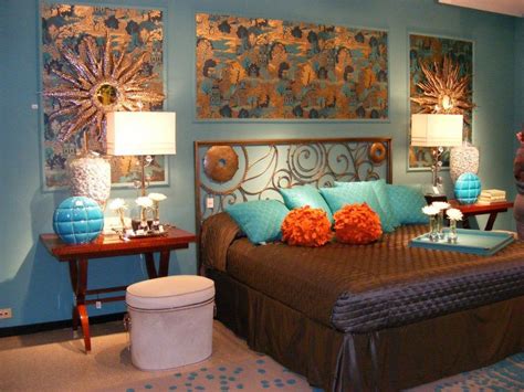 Image Result For Teal Gold And Rust Room Teal Bedroom Designs Brown