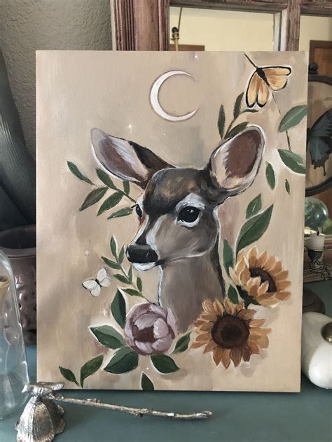 Deer Painting Sierra Briggs Art In 2022 Painting Art Projects