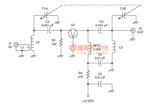 The Amplier Circuit Of The Radio Frequency Common Base Jfet Rf