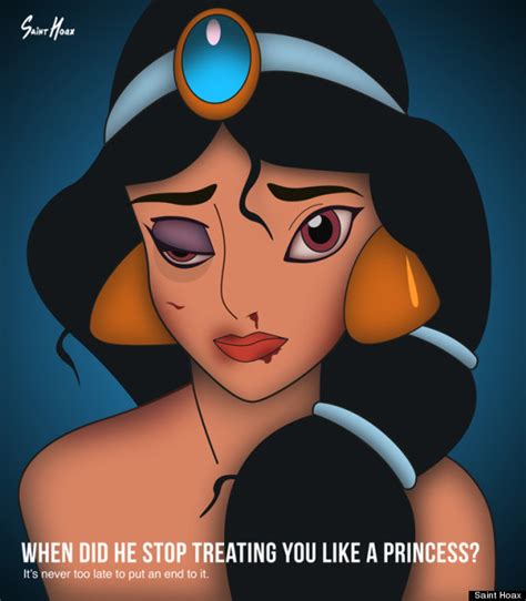 Bruised And Bloodied Disney Princesses Remind Us Domestic Violence Can