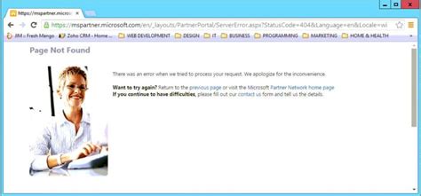 Microsoft Partner Network Website Errors A Rant Bob McKay S Blog