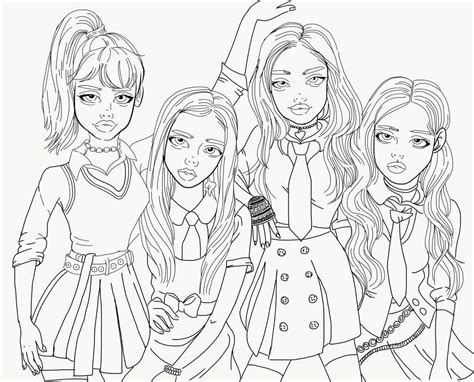 Blackpink Coloring Pages Printable Printable Templates