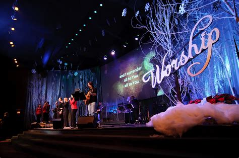 Each pepperlu photography backdrop is unique. Frosty Forestry | Church Stage Design Ideas