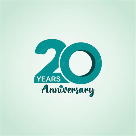 Premium Vector 20 Years Anniversary 20 Years Celebration Logo