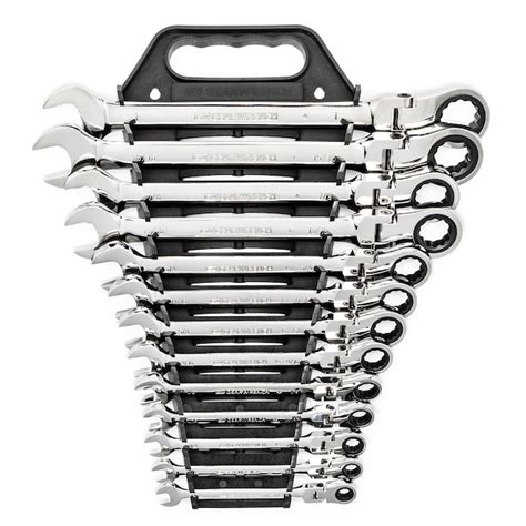 Gearwrench 13 Piece Set 12 Point Sae Flexible Head Combination Wrench In The Ratchet Wrenches