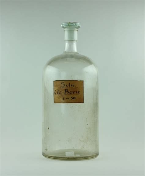 Apothecary Jar Boric Acid Circa 1900
