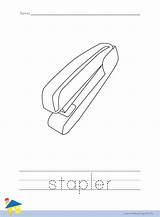 Worksheet Stapler Coloring Stationery Worksheets Thelearningsite Info sketch template