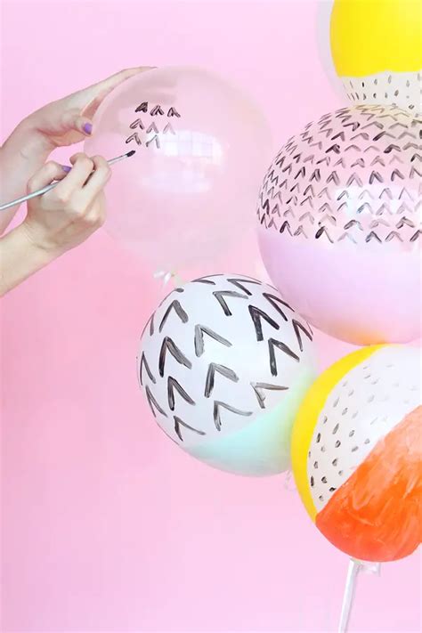 Graphic Painted Party Balloons A Subtle Revelry