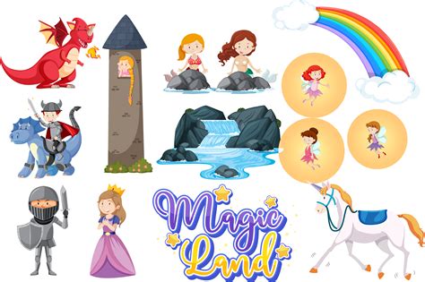 Fairytale characters on white 1235305 Vector Art at Vecteezy