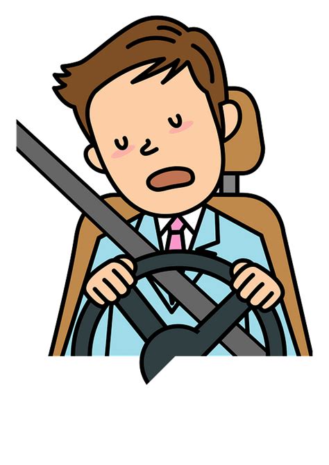 Man Is Driving While Tired Clipart Free Download Transparent Png