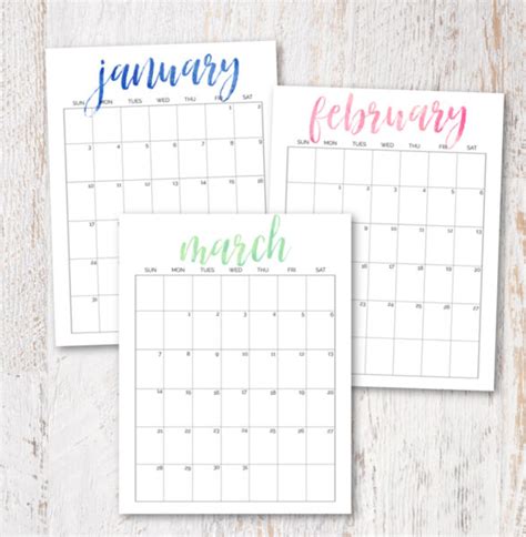 Cute 2021 Printable Blank Calendars 2021 Calendar Printable Free