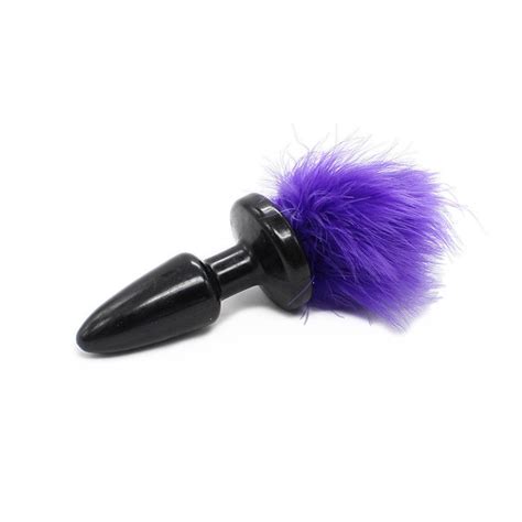Bunny Tail Silicone Buttplug Feather Tickler Ornament Anal Plug Sex Toys Novelty Product From