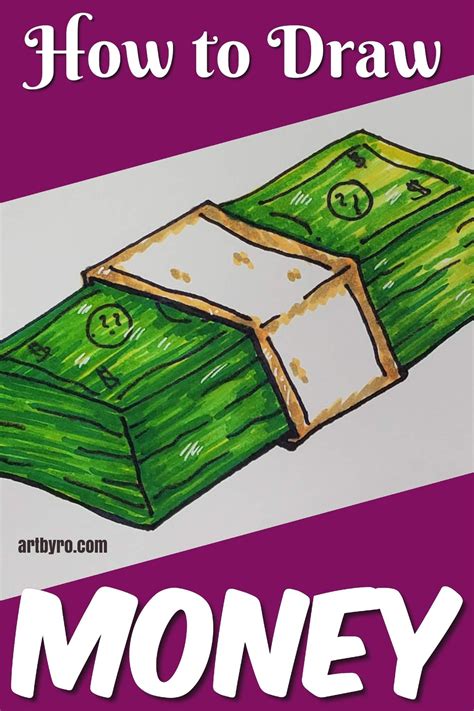 A Drawing Of Money With The Words How To Draw Money On It