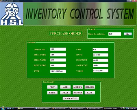 Inventory Control System Vb Net Project