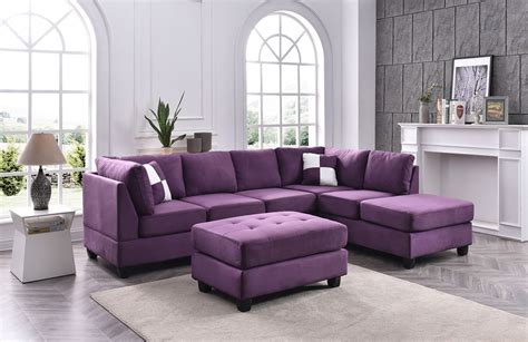 Malone Sectional Purple By Glory Furniture Furniturepick
