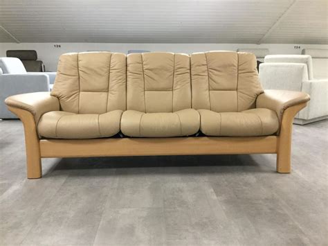 Mondo leder sofa beige dreisitzer funktion couch #14400. Garnitur Buckingham Windsor Leder Beige - Stressless ...