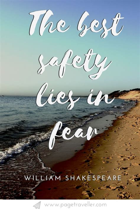 the best safety lies in fear william shakespeare quote from hamlet motiational quotes enjoy