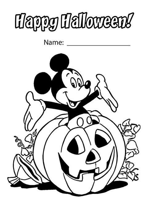 Mickey Mouse Pumpkin Coloring Page Halloween Coloring Pages Pumpkin