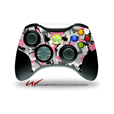 Sexy Girl Silhouette Camo Pink Decal Style Skin Fits Microsoft Xbox