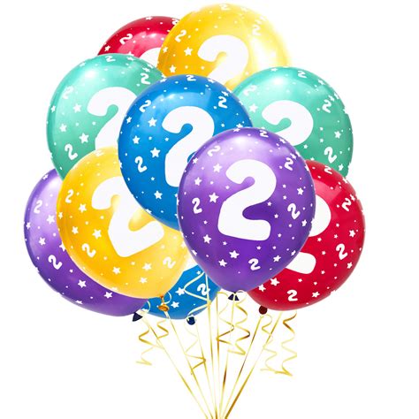 10 Luftballons Zahlen Happy Birthday Für Kinder Geburtstag Ballons Bunt