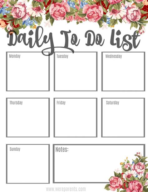 You'll begin to see how powerful a to do list is when you consider the various strategies you can incorporate in one. Free Daily To Do List Printable - We're Parents