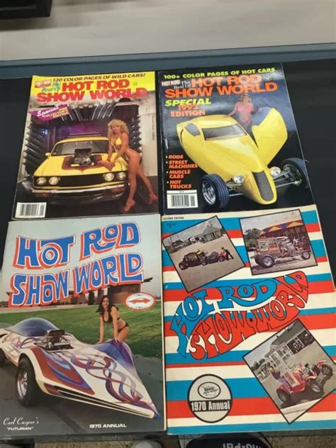 Hot Rod Show World Magazine Lot 1970 1975 1987 1989 1990 1991 1992