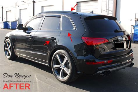 Quality gloss wraps are the most effective way to change the colour of cars quickly and affordably, while being reversible and protecting paintwork below. Audi Q5 SUV - Gloss Black Trim & Tinted Tail Lights Vinyl ...