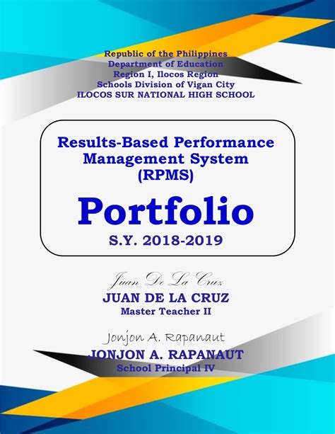 Rpms Portfolio Front Cover Deped Tambayan