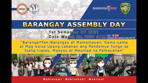 Barangay Assembly March 20 2021 Youtube