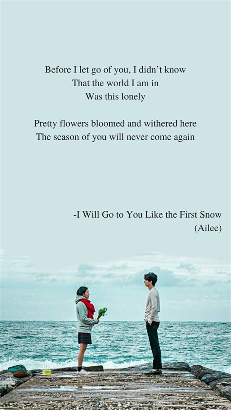 Goblin Ost I Will Go To You Like The First Snow By Ailee Lyrics