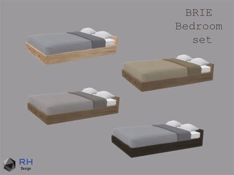 The Sims Resource Brie Modern Wooden Bed